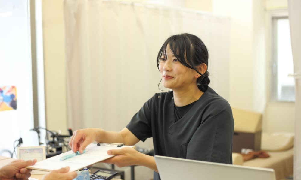 接骨院の初診時の受付